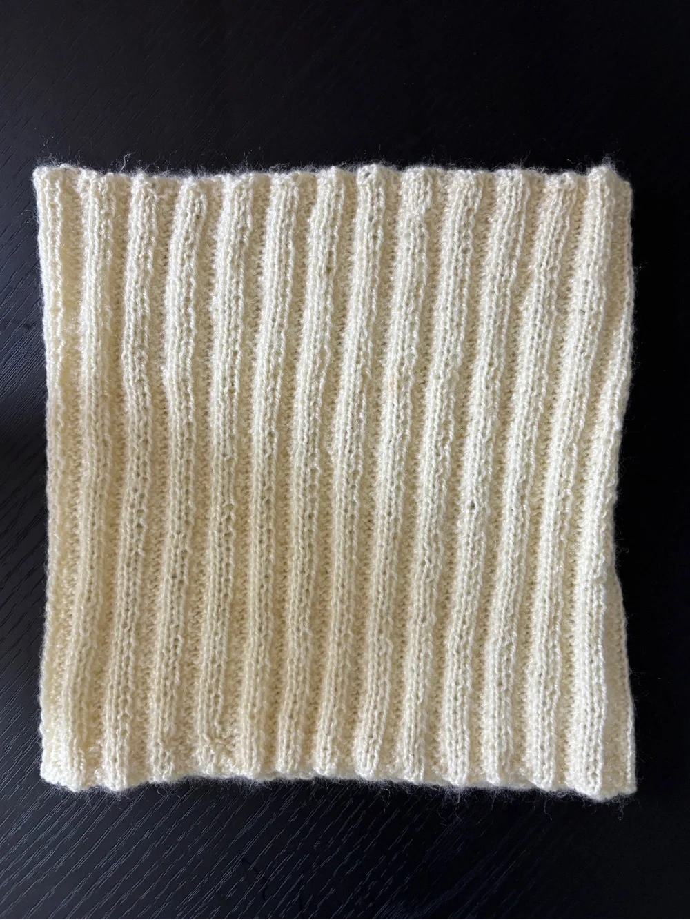 Handmade Soft Cream Knit Cowl Infinity Scarf